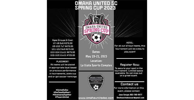 REGISTER FOR THE OMAHA UNITED SPRING CUP 2023 