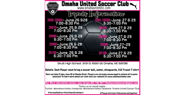OMAHA UNITED TRY-OUTS 